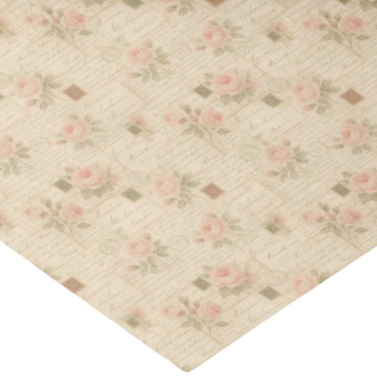  handgeschreven brieven en Rozen collage Tissuepapier