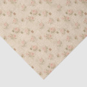  handgeschreven brieven en Rozen collage Tissuepapier (Detail)