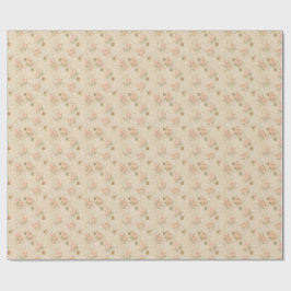 handgeschreven brieven & Rozen Collage Rolled Cadeaupapier