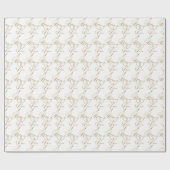 Handgeschreven bruid en bruidegom gouden harten cadeaupapier (Vlak)