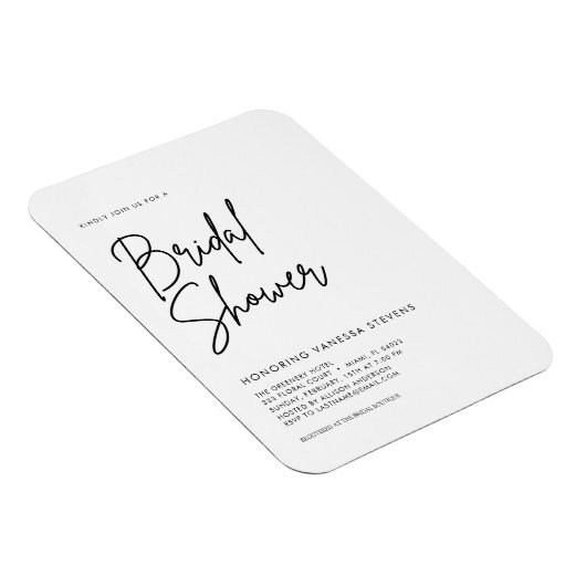 Handgeschreven Bruidsdouche  Magneet (Rechterzijde)