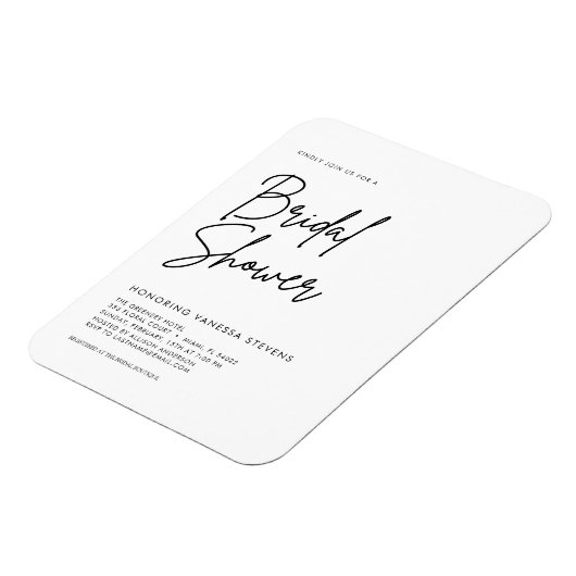 Handgeschreven Bruidsdouche  Magneet (Linkerzijde)