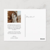 Handgeschreven bruiloft 2-foto Hartelijk dank Briefkaart (Achterkant)