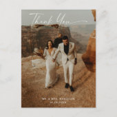 Handgeschreven bruiloft 2-foto Hartelijk dank Briefkaart (Voorkant)