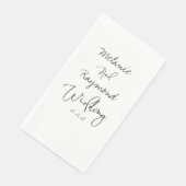 Handgeschreven bruiloft 8-inch lang diner Napkins Servet (Hoek)