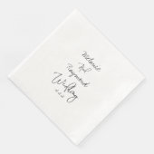 Handgeschreven bruiloft 8" Square Dinner Napkins Servet (Hoek)