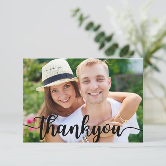 Handgeschreven bruiloft Bedankt kaarten (Staand voorkant)