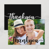 Handgeschreven bruiloft Bedankt kaarten (Voorkant / Achterkant)