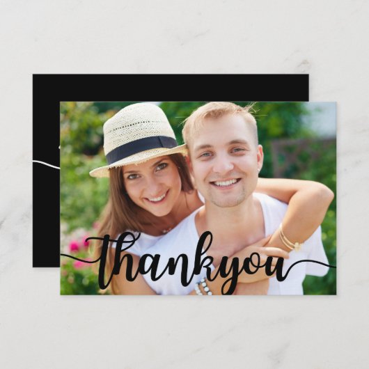 Handgeschreven bruiloft Bedankt kaarten (Voorkant / Achterkant)