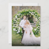 Handgeschreven bruiloft dank u fotokaart bedankkaart (Achterkant)