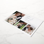 Handgeschreven bruiloft foto Folie dank u kaart (Gedraaid)