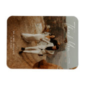 Handgeschreven bruiloft foto Hartelijk dank Magneet (Horizontaal)