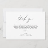 Handgeschreven bruiloft Hartelijk dank Foto minima Bedankkaart (Achterkant)