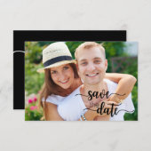 Handgeschreven bruiloft opslaan Datumkaarten Save The Date (Voorkant / Achterkant)