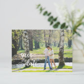 Handgeschreven bruiloft opslaan Datumkaarten Save The Date (Staand voorkant)