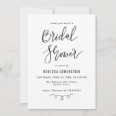 Handgeschreven Bruiloftsfeest Script Modern Kaart (Voorkant)