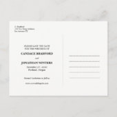 Handgeschreven Brush Script Foto Sla de datum op Aankondigingskaart (Achterkant)