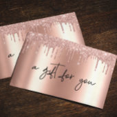 Handgeschreven cadeaubon Glitter Roos Gold