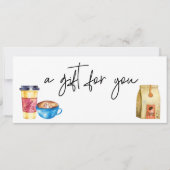 Handgeschreven Cadeaubon Koffie Zakelijk Kaart (Voorkant)