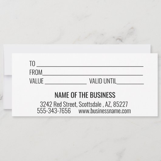 Handgeschreven cadeaubon Modern Script Kaart (Achterkant)