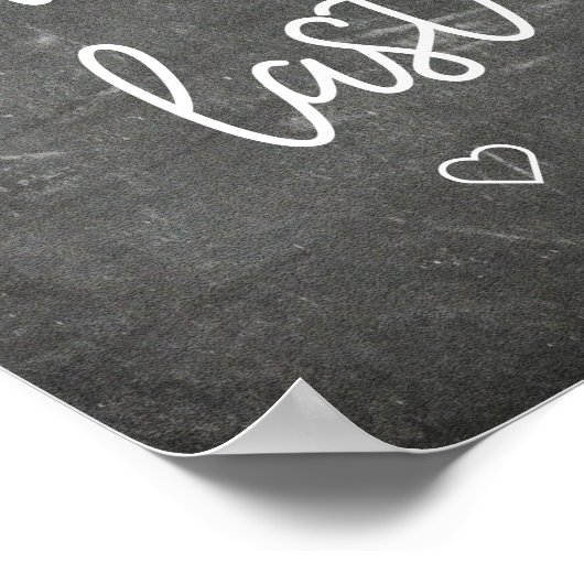 Handgeschreven Chalkboard Style Weddenschap Hangov Poster (Hoek)