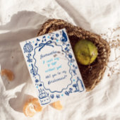 Handgeschreven champagne bruidsmeisje voorstel kaart