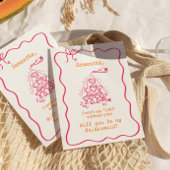 Handgeschreven Champagne Tower bruidsmeisje voorst Kaart