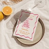 Handgeschreven Champagne Tower bruidsmeisje voorst Kaart