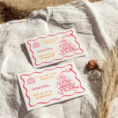 Handgeschreven Champagne Tower bruidsmeisje voorst Kaart