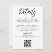 Handgeschreven chique moderne minimalistische douc kaart (Achterkant)