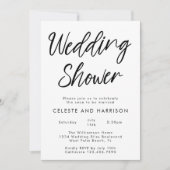 Handgeschreven chique moderne minimalistische trou kaart (Voorkant)