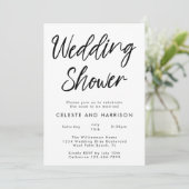 Handgeschreven chique moderne minimalistische trou kaart (Staand voorkant)