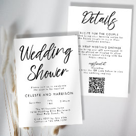 Handgeschreven chique moderne minimalistische trou kaart