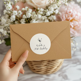 Handgeschreven Cocktail Girl 30e verjaardag Ronde Sticker