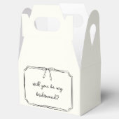 Handgeschreven Coquette Bow Bruidsmeisje voorstel  Bedankdoosjes (Geopend)