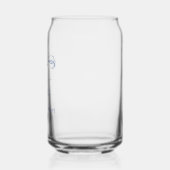 Handgeschreven Coquette Strik Blauwe Bruidsdouche Blikvorm Glas (Links)