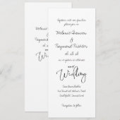 Handgeschreven cursief 2 Ons huwelijk 4 x 9 inch l Kaart (Voorkant / Achterkant)