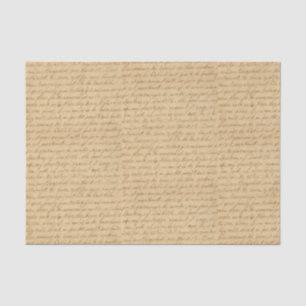 Handgeschreven cursief script tissuepapier