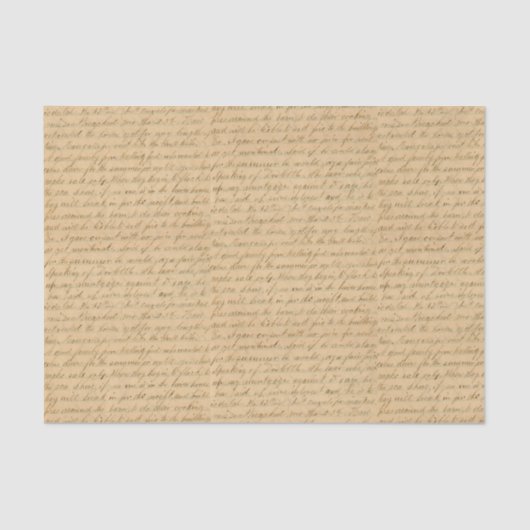 Handgeschreven cursief script tissuepapier (Voorkant)