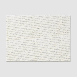 Handgeschreven cursieve brief tissuepapier
