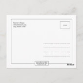 HANDGESCHREVEN Dank u Briefkaart - Blauw (Achterkant)