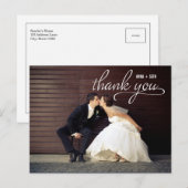 HANDGESCHREVEN Dank u Briefkaart - Wit (Voorkant / Achterkant)