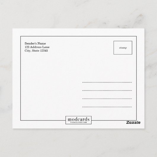 HANDGESCHREVEN Dank u Briefkaart - Wit (Achterkant)