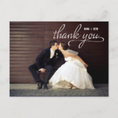 HANDGESCHREVEN Dank u Briefkaart - Wit (Voorkant)