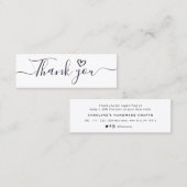 handgeschreven dank u het manuscript neemt zaken o mini visitekaartje (Voorkant / Achterkant)