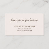 Handgeschreven Dank u voor Uw Bedrijfs Modern Kortingskaartje (Achterkant)