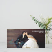 HANDGESCHREVEN Dankkaartjes - Blauw Bedankkaart (Staand voorkant)