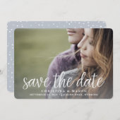 Handgeschreven de Foto van het Manuscript sparen d Save The Date (Voorkant / Achterkant)