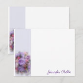 Handgeschreven de Rozen van de Waterverf van de Na Notitiekaartje (Voorkant / Achterkant)