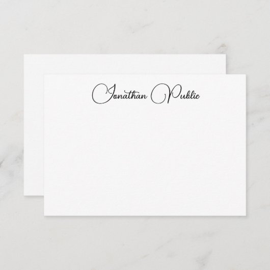 Handgeschreven de Sjabloon van de Naam van het Man (Voorkant / Achterkant)